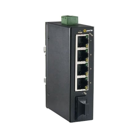 Perle Systems M2ST2 Industrial Switch with 5-ports: 4 x 10/100Mbps RJ45 ports and 1 x 100Base-FX 07017420